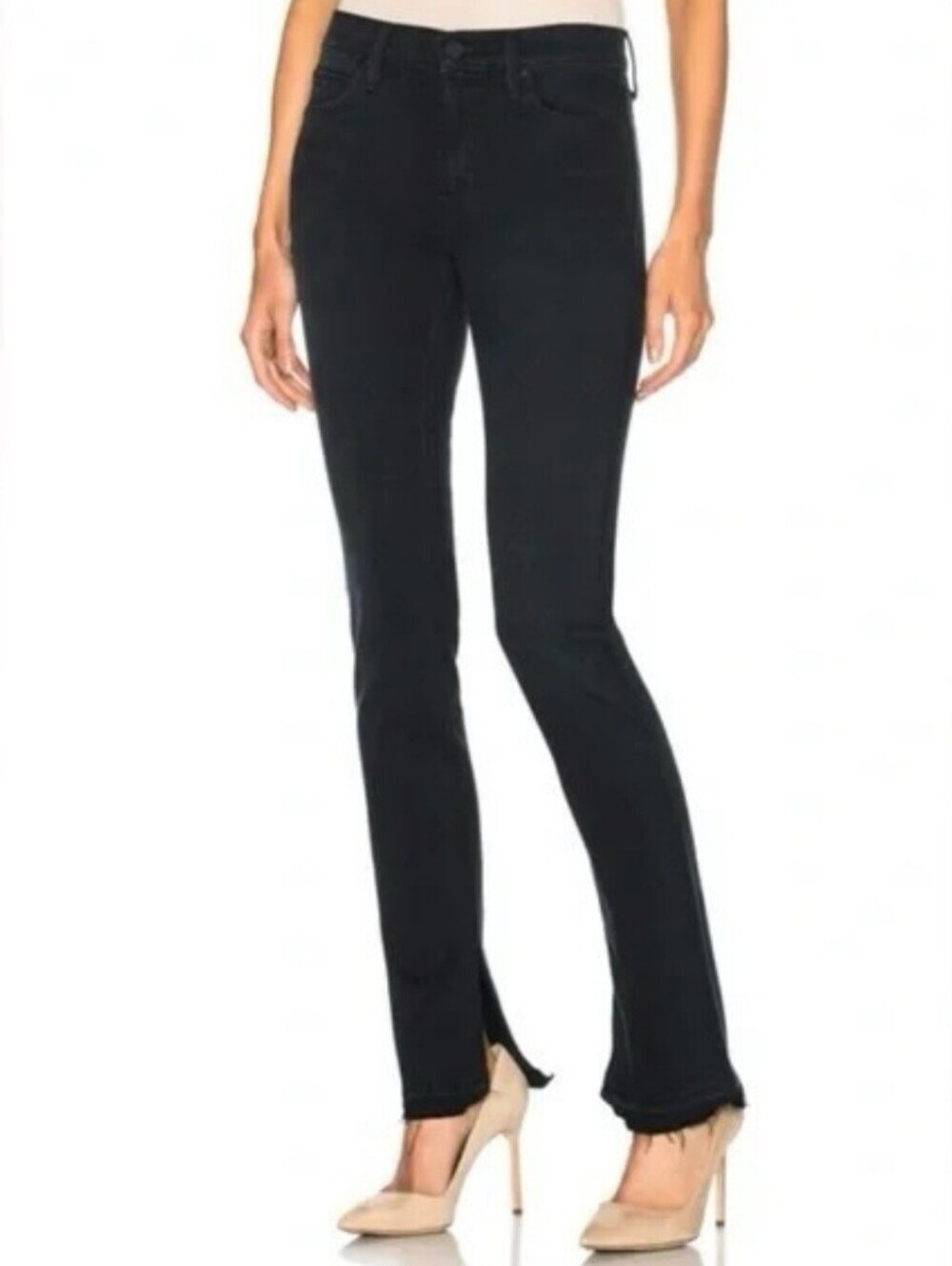 MOTHER " THE RASCAL SLIT UNDONE HEM" STORM CLOUDS  SIZE 28.